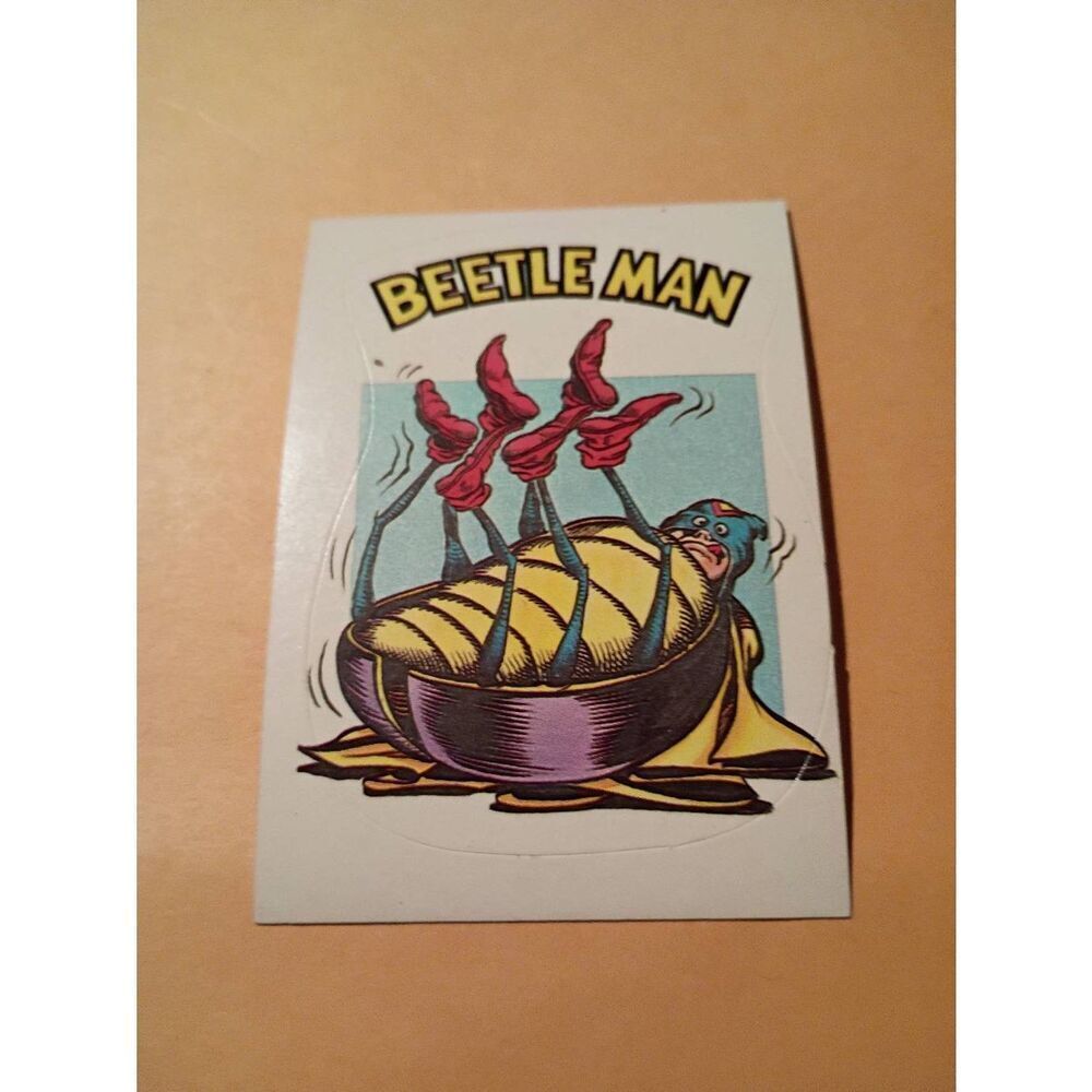 1983 General Mills Zero Hero Trading Card Sticker Vintage #58 Beetle Man